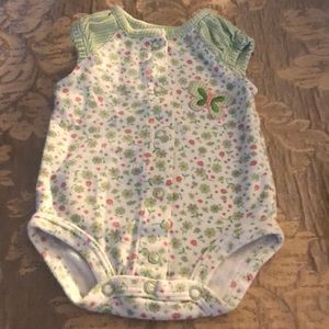 Green, White and Pink Butterfly 🦋 Onesie